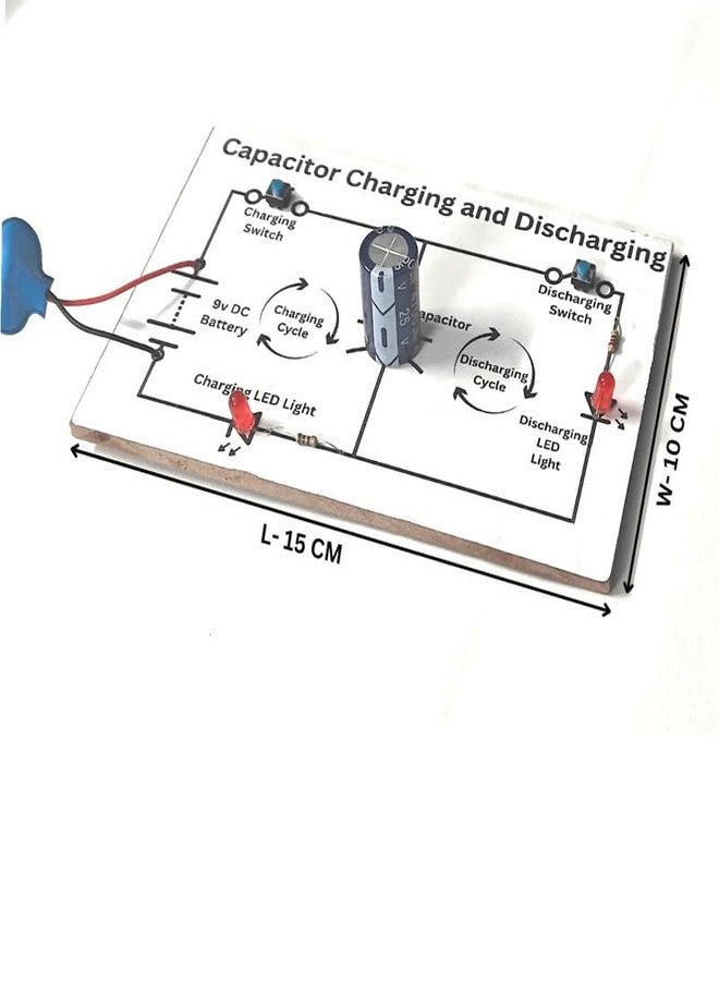 ESPtronics تجربة شحن وتفريغ المكثف من إي إس بيترونيكس، مشروع علمي فيزيائي، نموذج عملي لطلاب الصف الثاني عشر - Image 2